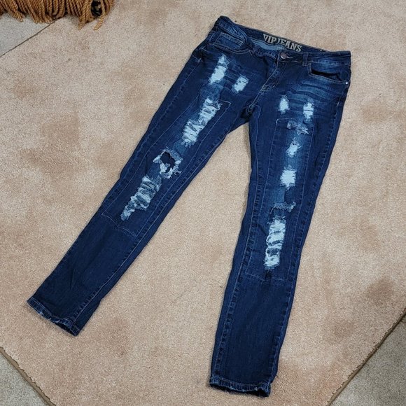VIP JEANS Distressed skinny sz. 11/12 - Picture 1 of 5